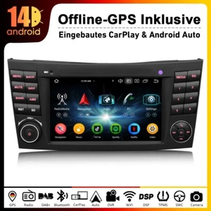 64GB Android 14 GPS Autoradio Navi CarPlay Mercedes BENZ CLS/E-Klasse W211 W219 - Bild 1 von 18