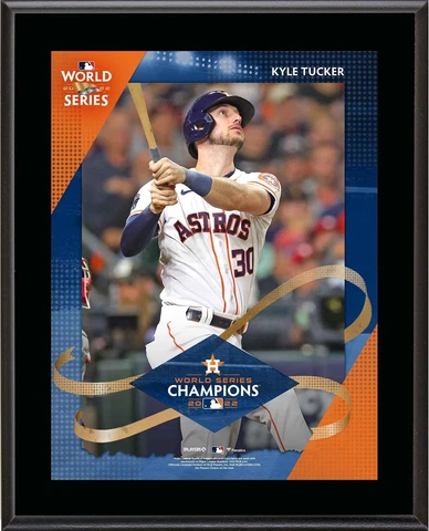 Kyle Tucker Houston Astros 10.5" x 13" 2022 WS Champs Plaque Cover