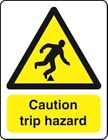 Caution Trip Hazzard Health And Safety Warning Sticker Latex Printed WARN073