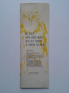 Léo FERRé " Il est six heures ici et midi à New York " E.O. Hors Commerce 1974 - Foto 1 di 1