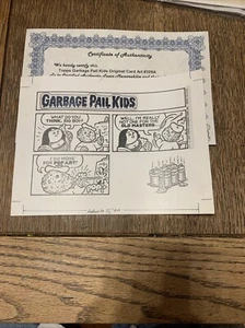 1987 Topps Vault Original Garbage Pail Kids Art Reverse OS 8 329 A&B COA 1/1 💎 - Picture 1 of 4
