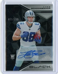 2023 Panini Black LUKE SCHOONMAKER Rookie Auto /199 - Dallas Cowboys - Picture 1 of 2