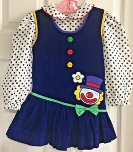 Vintage 1980s Corduroy Jumper Dress/ Blouse Set Sz 4 - Picture 1 of 7