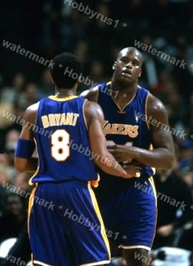 KOBE BRYANT & SHAQUILLE O'NEAL LA Lakers NBA 2000 Original 35mm Photo Slide - Bild 1 von 2