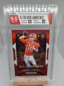 Trevor Lawrence 2021 PANINI PRIZM ALL-AMERICANS RED RC /299 HGA 9.5 GEM MINT - Picture 1 of 4