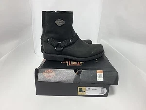 Harley Davidson Men's Scout Black Harness Motorcycle Riding Boots Size 11M - Picture 1 of 24