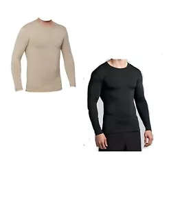CW Pack Of 2 Sports Compression Top Long Sleeve Thermal Skin For Men Base Layer - Picture 1 of 5