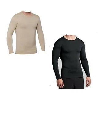 CW Pack Of 2 Sports Compression Top Long Sleeve Thermal Skin For Men Base Layer - Image 1 of 4