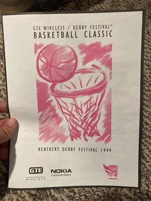 Programa clásico de baloncesto KY Derby 1999 firmado por Joe Johnson y Jamal Crawford Foto 1 de 4