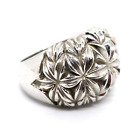 XXL Designer Ring 925 Sterling Silver Floral BIG FAT Silver Jewelry Statement
