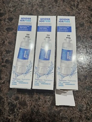 GOLDEN ICEPURE RWF1200A Water Filter Replacement Pack Of 3 New Unused - Image 1 of 4