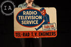 Vintage Double Sided Tel Rad TV Repair Sign