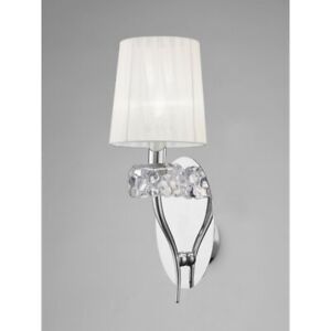 Wall Light Modern Chrome Metal And Crystal Clear