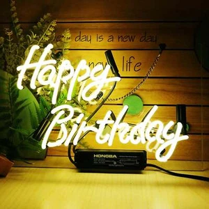 Happy Birthday 14"x8" Acrylic Neon Sign Lamp Light With Dimmer VSX - Picture 1 of 1