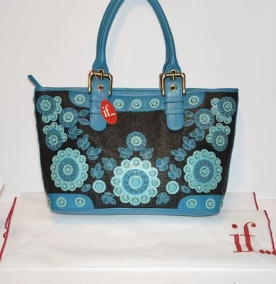 BOLSO DE MANO ISABELLA FIORE EN PIEDRA TORI JOYA ADORNADO APLIQUES FLORALES $425 Foto 1 de 4