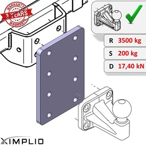 Höhenverstellbare Adapterplatte 4x56 Anhängebock für Ssangyong Actyon Sports I - Bild 1 von 8