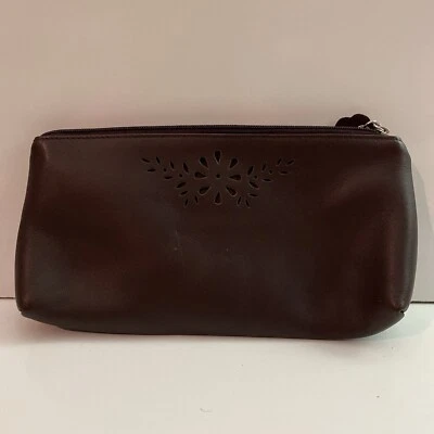Vintage 70s ETIENNE AIGNER Cowhide Leather Pouch Make Up Bag Clutch Zip - Image 1 of 4