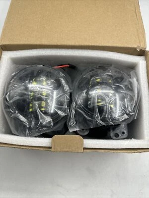 一对 4 英寸 LED 雾灯适用于吉普牧马人 JK TJ LJ 道奇旅行充电器 — 第 1/3 张图片