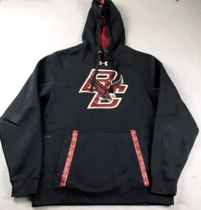 Boston College Eagles Hoodie Mens Medium Black Long Sleeve Hooded Sweatshirt * - Picture 1 of 12