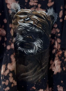 Camiseta negra para hombre Star Wars Wookiee Bleach teñida talla 2XL BLS2 - Imagen 1 de 4