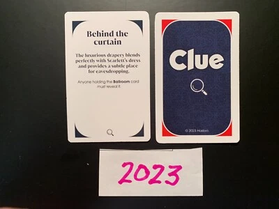 Clue  2023  Behind the curtain  Card   Game Replacement Pieces - Image 1 of 2
