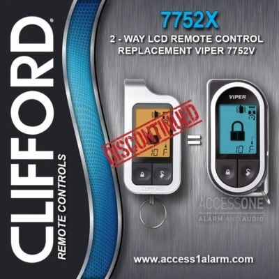 DISCONTINUED Clifford  2-Way LCD 7752X Replacement Remote Control Viper 7752V - Image 1 of 3
