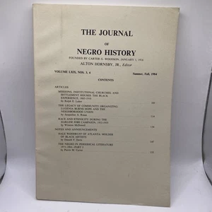 VTG The Journal of Negro History African American Black History Summer Fall 1984 - Picture 1 of 19