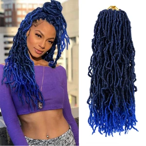 1B / BLUE 18 inch Faux Locs Crochet Hair - 1 pack - Picture 1 of 2