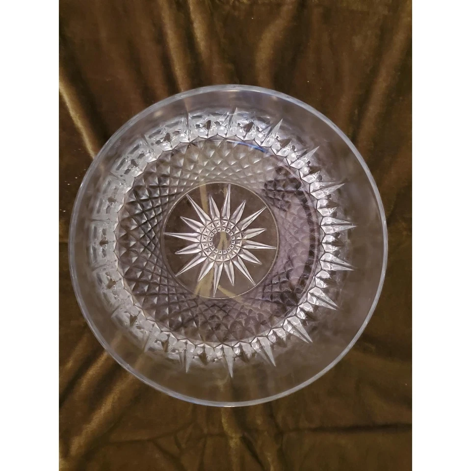 Elcololor France Cuenco de Cristal Corte Starburst Vaso Servir Frutas Ensaladera Cuenco Foto 1 de 3