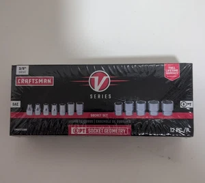 CRAFTSMAN V-SERIES Socket Set Shallow SAE 3/8 Inch Drive, 12 Piece CMMT1330V NEW - Picture 1 of 6