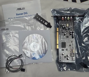 ASUS XONAR DG PCI 5.1 Sound Card, Headphone amplifier Original Box w/Accessories - Picture 1 of 14
