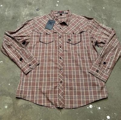 NUEVO CON ETIQUETAS Artful Dodger "Camisa Shakelton" Camisa Marrón a Cuadros Manga Larga Hombres talla 4xl Foto 1 de 4