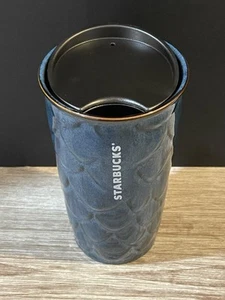 Starbucks Mermaid Scales Ceramic Travel Tumbler Cup Mug 10 oz W/Lid - Picture 1 of 10
