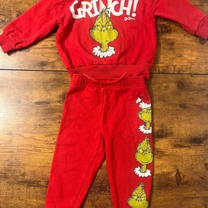 Dr. Seuss Grinch Red Jogger Set-2T - Picture 1 of 14