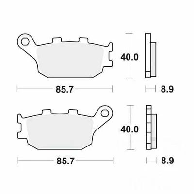 New TRW Brake Pads Sintered Rear SH For Honda CBR 1000 RR 2004-2005 - Imagem 1 de 4