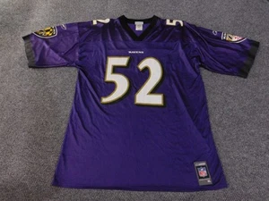 Baltimore Ravens Jersey Mens XL Purple NFL Football Ray Lewis #52 Reebok 2000s - Picture 1 of 17