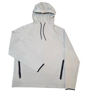 Old Navy Active Dynamic Fleece Hoodie Men’s Large Gray Zip Pocket Pullover NWT - Picture 1 of 9