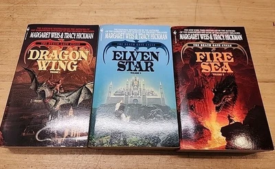 Dragon Wing: The Death Gate Cycle x 3 Dragon Wing Elven Star Fire Sea Weis - image 1 of 2