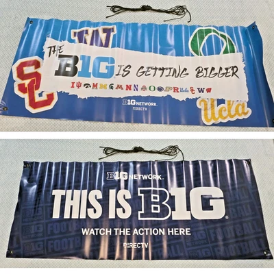 BIG TEN 横幅 2x5 英尺 B1G 会议橄榄球乙烯横幅 - 全新 - 最后一个 — 第 1/4 张图片