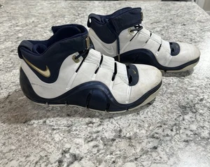 Nike Zoom Lebron James IV Mens 11 314647 111 West Coast Navy Basketball - Imagen 1 de 12