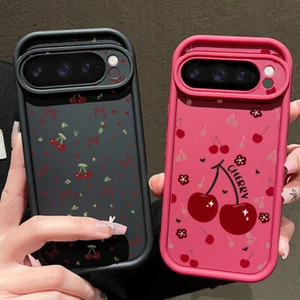 Silicone Phone Case For Google Pixel 9 8 Pro 9 Pro XL 8A 9 Cherry Bow Slim Cover - Picture 1 of 21