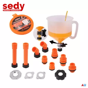15x No-Spill Coolant Funnel Kit Car Radiator Refill Bleeder Vehicle Auto Tool - Picture 1 of 10