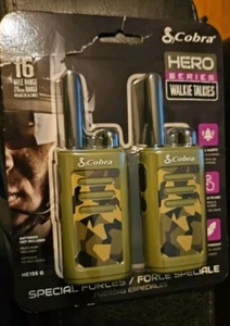 New Cobra Hero Series Walkie Talkies GREEN CAMO HE155G ( 16 Mile Range ) - Picture 1 of 2