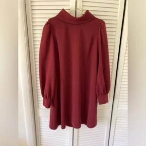 Alex Marie Elegant Burgundy Wine Long Sleeve Cowl Neck Dress NWT Size 16 - Picture 1 of 8
