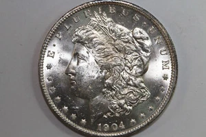 1904-O Morgan 90% Silver Dollar Blast White MS (MDX5103) - Picture 1 of 4