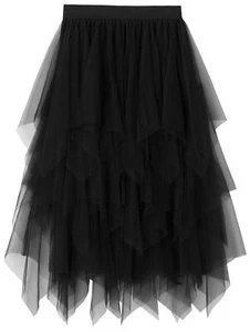 Tulle Skirts for Women Midi Long Fairy Skirt Tutu A-Line Mesh Layered High El... - Picture 1 of 6