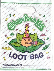Vintage CPK Cabbage Patch Kids 1984 Loot Party Favor Bags (8 count) NOS  - Picture 1 of 4