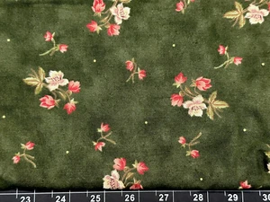 Tina Scrap 9"x21" Rose Garden Flower Floral Boquet Leaves Garden FABRIC COTTON - Picture 1 of 1