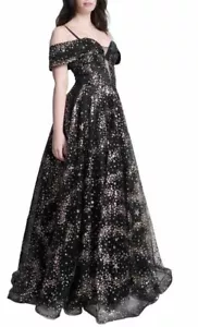 New Ladies Girls Gown Party Dress - Fully Embellished  85% Off !UK Size 6 And 8 - Picture 1 of 6