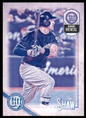 2018 Topps Gypsy Queen Missing Black Plate Travis Shaw Milwaukee Brewers #154 - Image 1 of 2